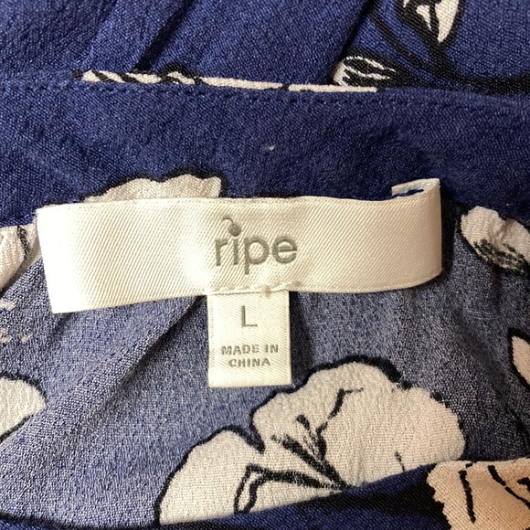 Ripe Pippa Peasant Floral Maxi Maternity Dress Sz L - Picture 7 of 11